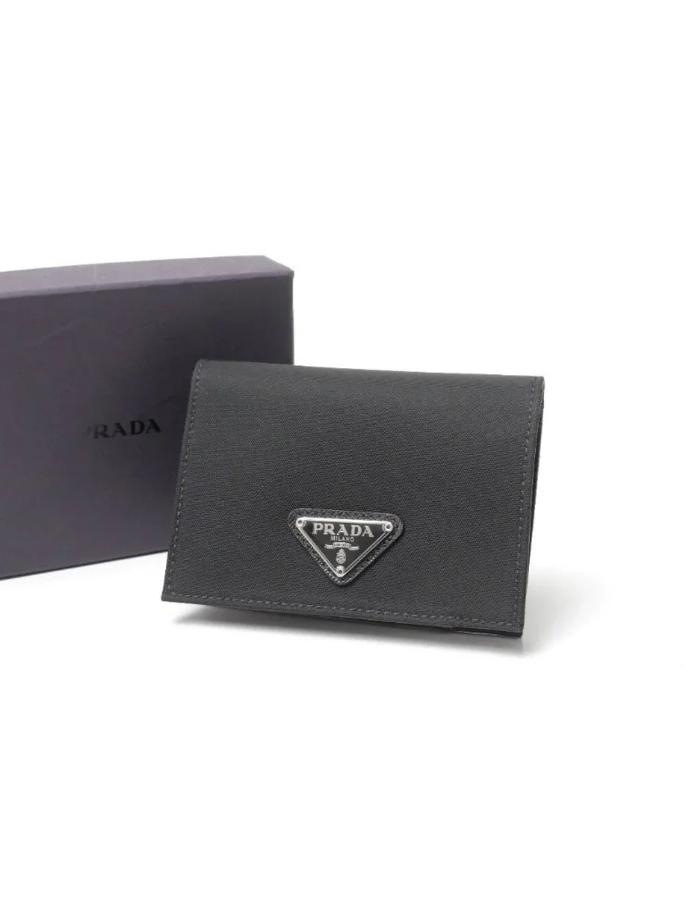 Prada Card Case Triangle Logo Bifold